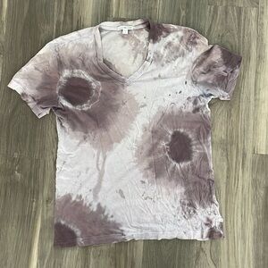 James Perse tie dye standard shirt size 1 purple grey gray